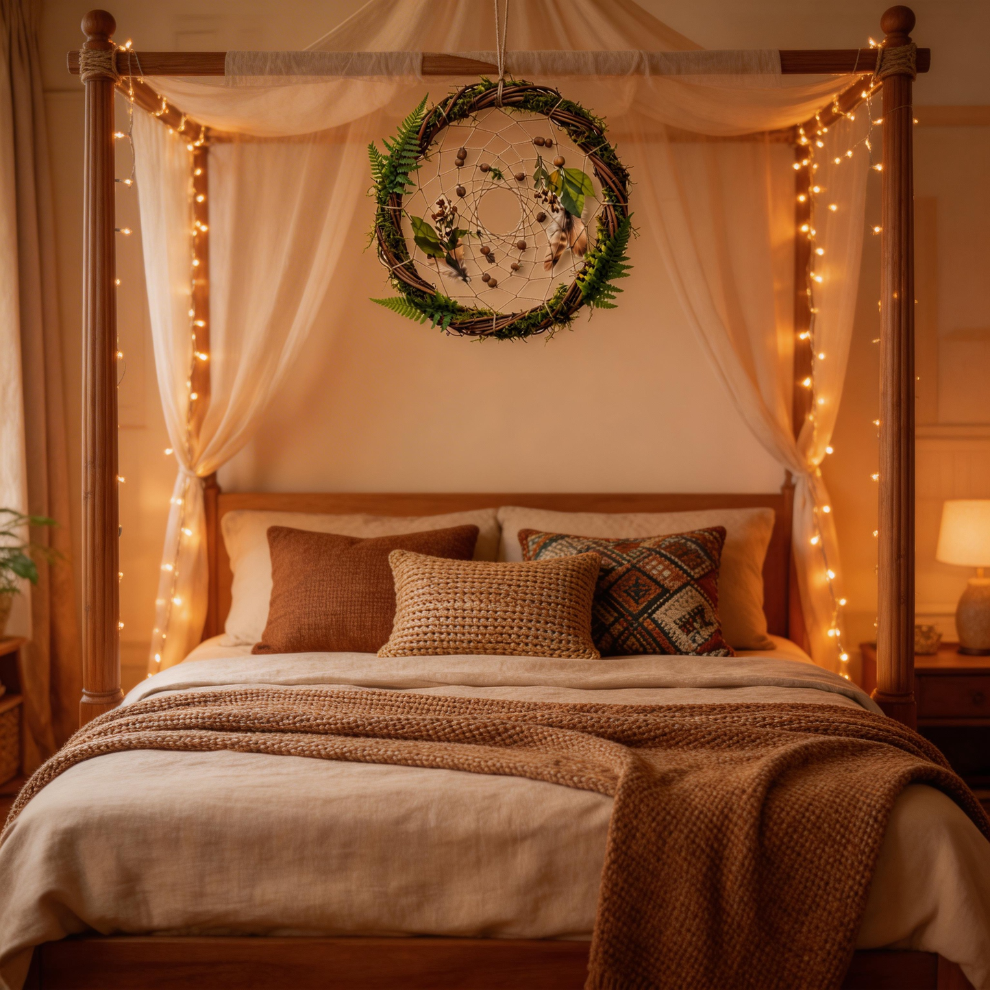 Nature-Inspired | Handwoven Vine Dreamcatcher | Rustic Woodland Charm