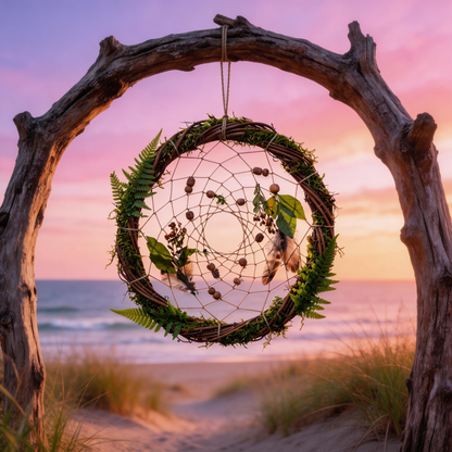 Nature-Inspired | Handwoven Vine Dreamcatcher | Rustic Woodland Charm