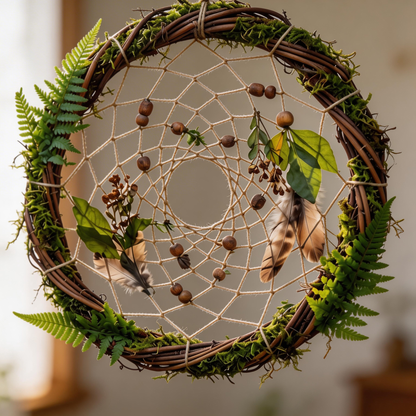 Nature-Inspired | Handwoven Vine Dreamcatcher | Rustic Woodland Charm