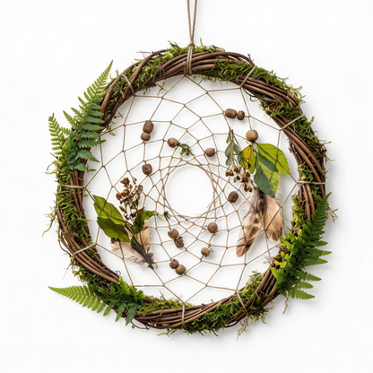 Nature-Inspired | Handwoven Vine Dreamcatcher | Rustic Woodland Charm
