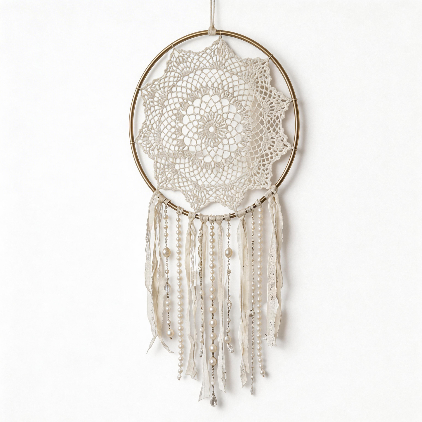 Bedroom Accent | Crochet Cotton Dreamcatcher | Romantic Lace Beauty