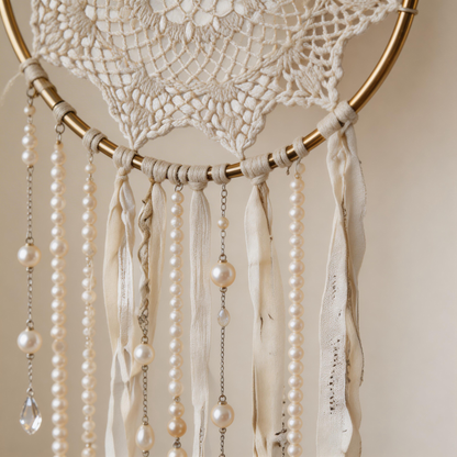 Bedroom Accent | Crochet Cotton Dreamcatcher | Romantic Lace Beauty