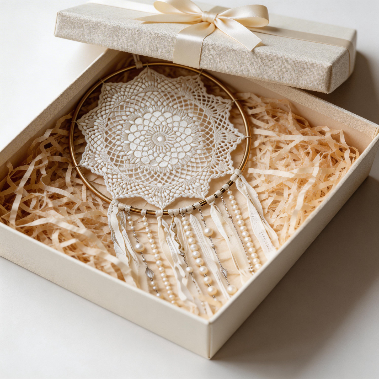 Bedroom Accent | Crochet Cotton Dreamcatcher | Romantic Lace Beauty