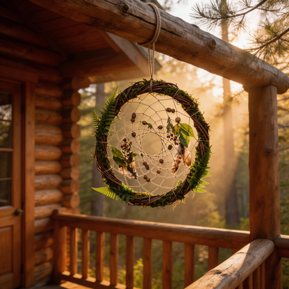 Nature-Inspired | Handwoven Vine Dreamcatcher | Rustic Woodland Charm