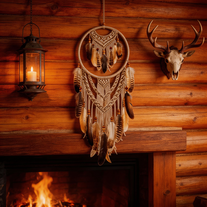 Gift-Worthy | Feather Cotton Dreamcatcher | Boho Spiritual Charm