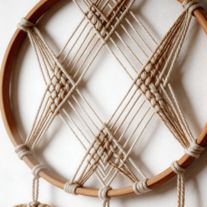 Gift-Ready | Natural Cotton Wall Decor | Boho Feather Dreamcatcher