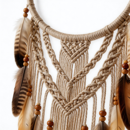 Gift-Worthy | Feather Cotton Dreamcatcher | Boho Spiritual Charm