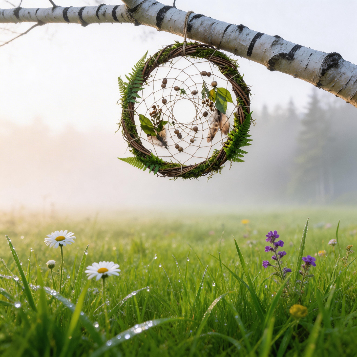 Nature-Inspired | Handwoven Vine Dreamcatcher | Rustic Woodland Charm